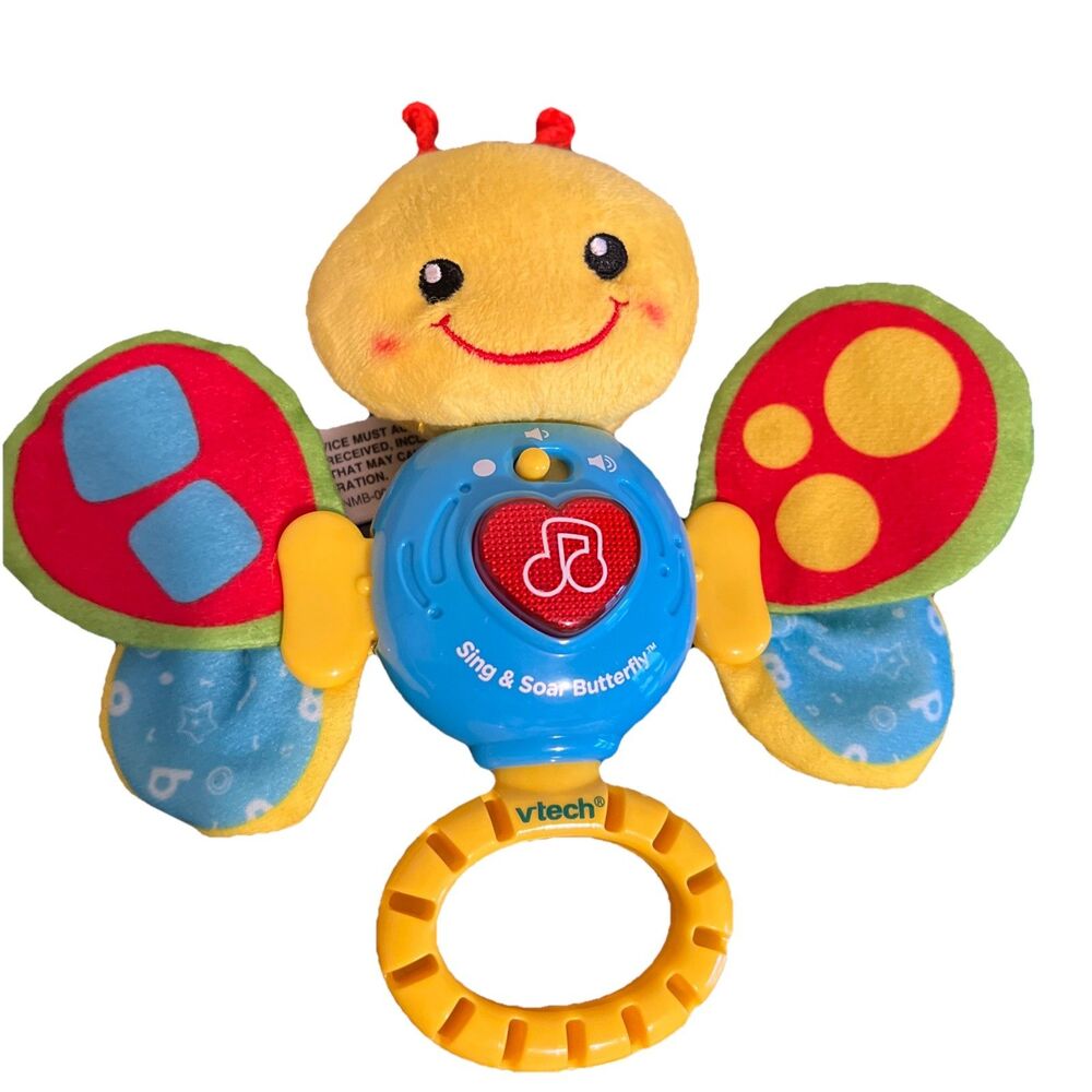 Vtech Sing & Soar Butterfly Baby Toy Teaches Shapes, Numbers, Sounds, Grasping